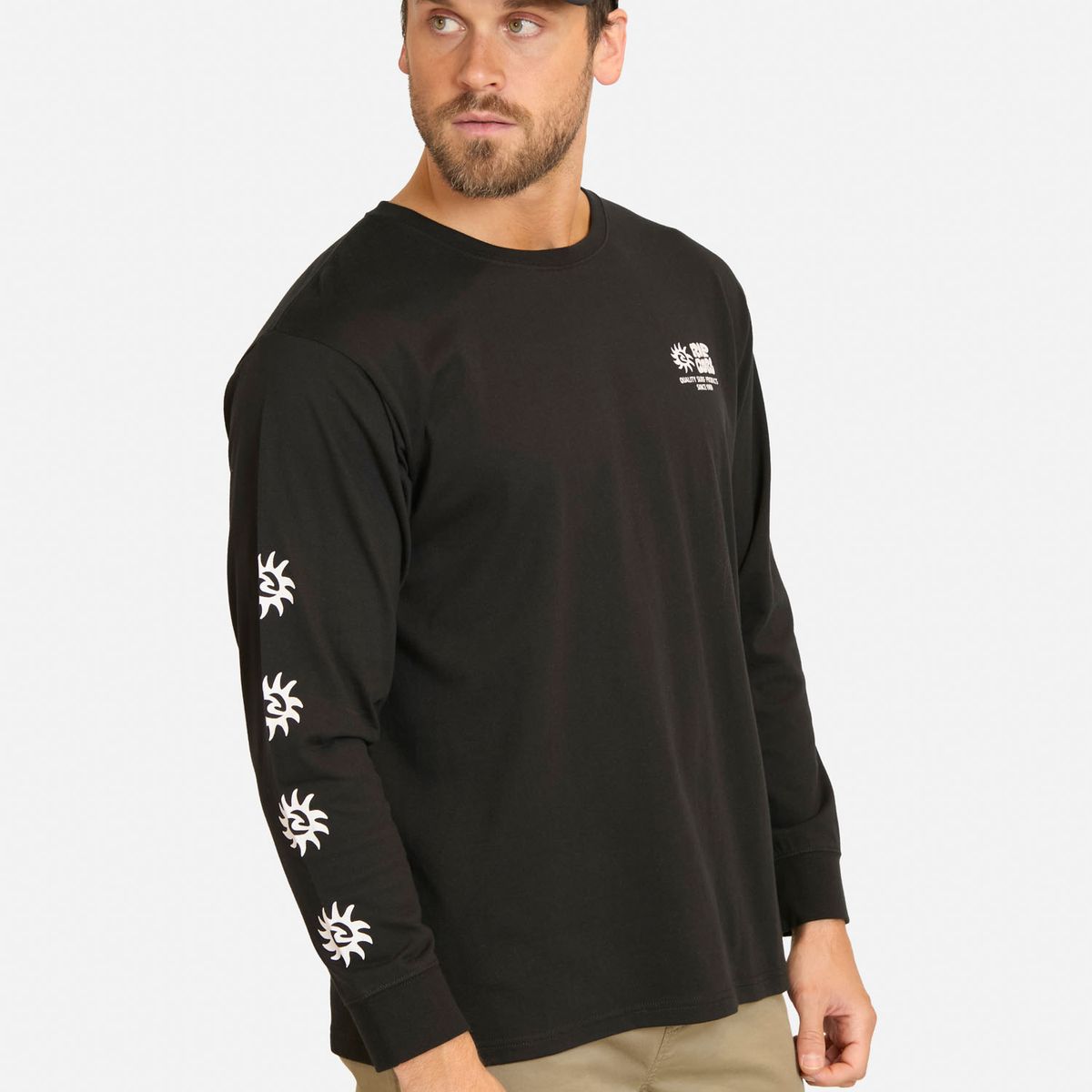 RIP CURL - Polera ML Mist Negro Hombre Rip Curl - Negro