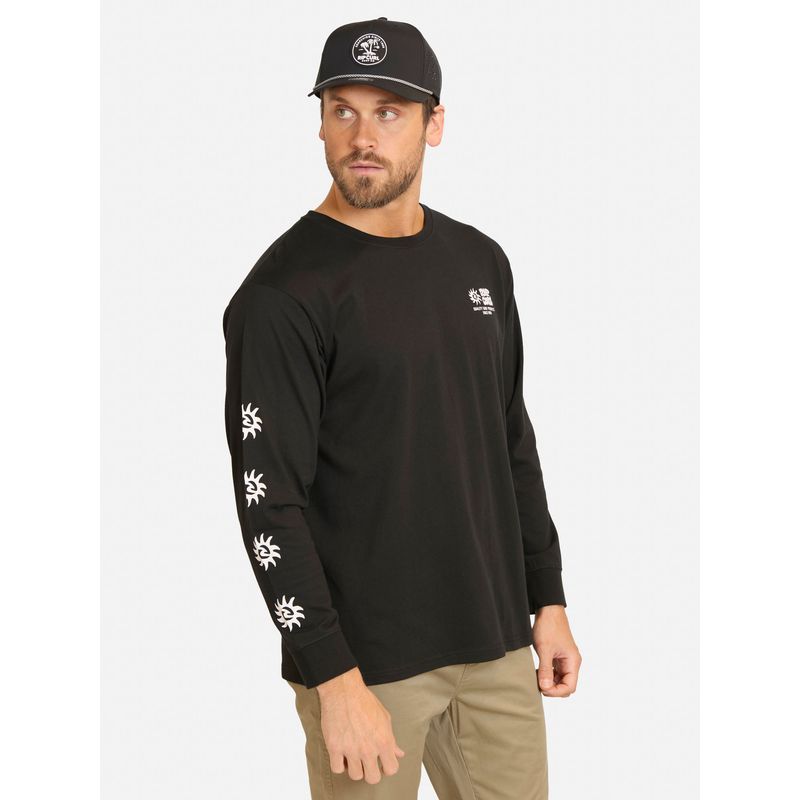 RIP CURL - Polera ML Mist Negro Hombre Rip Curl - Negro