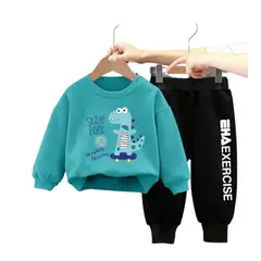 KIVARA - Buzo Niño Infantil Algodon 2 piezas Poleron Dino Skate