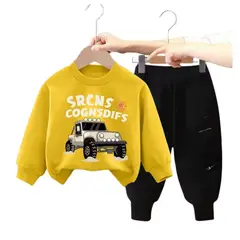 KIVARA - Buzo Niño Infantil Algodon 2 piezas Poleron Truck