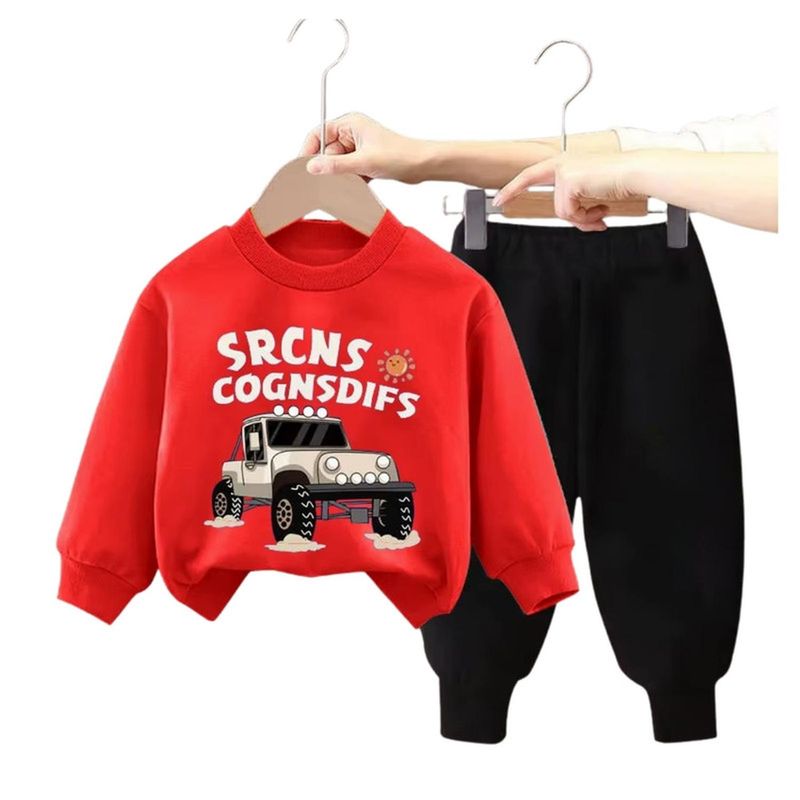 KIVARA - Buzo Niño Infantil Algodon 2 piezas Poleron Truck