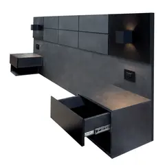 WEBDECOR - Respaldo de Cama King + Veladores