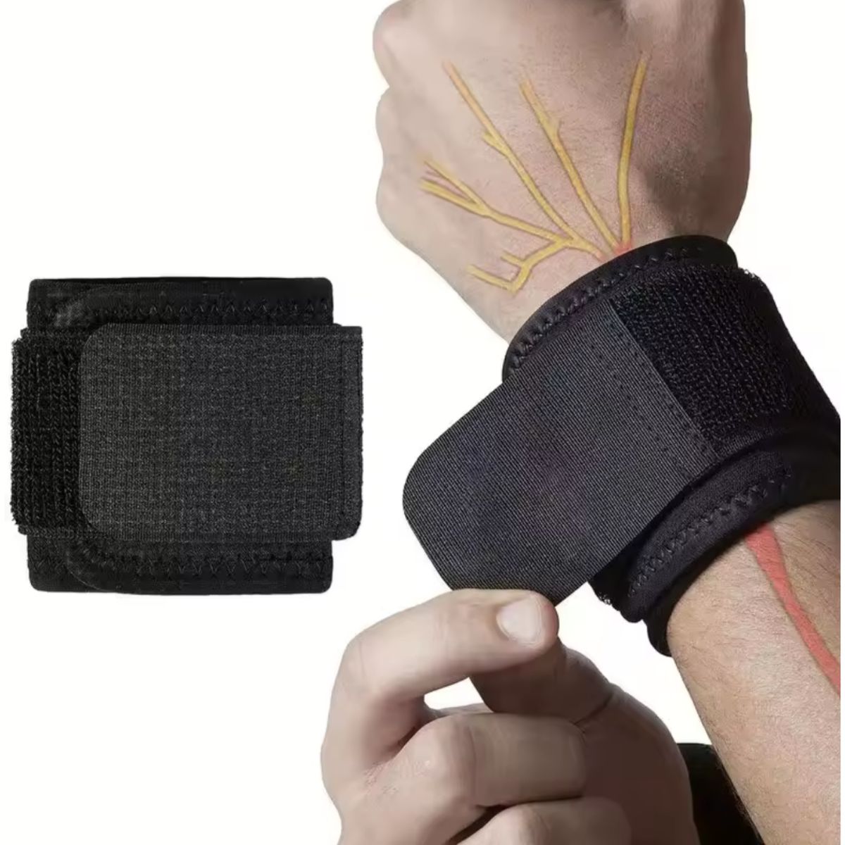 GENERICO - Muñequera Deportiva Ajustable  Protección Y Soporte Para Tu entreno