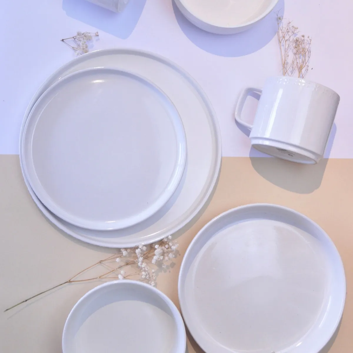 DECO EXPRESS - Juego De Vajilla 20 piezas Loza Cerámica Manhattan