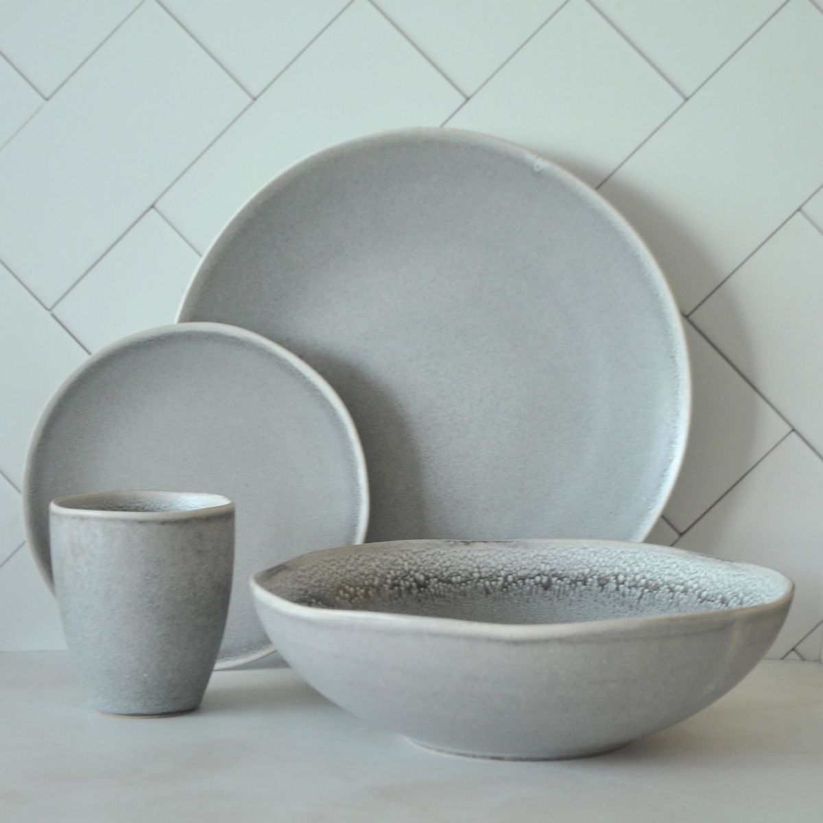 DECO EXPRESS - Juego De Vajilla 16 piezas Loza Cerámica Skadar