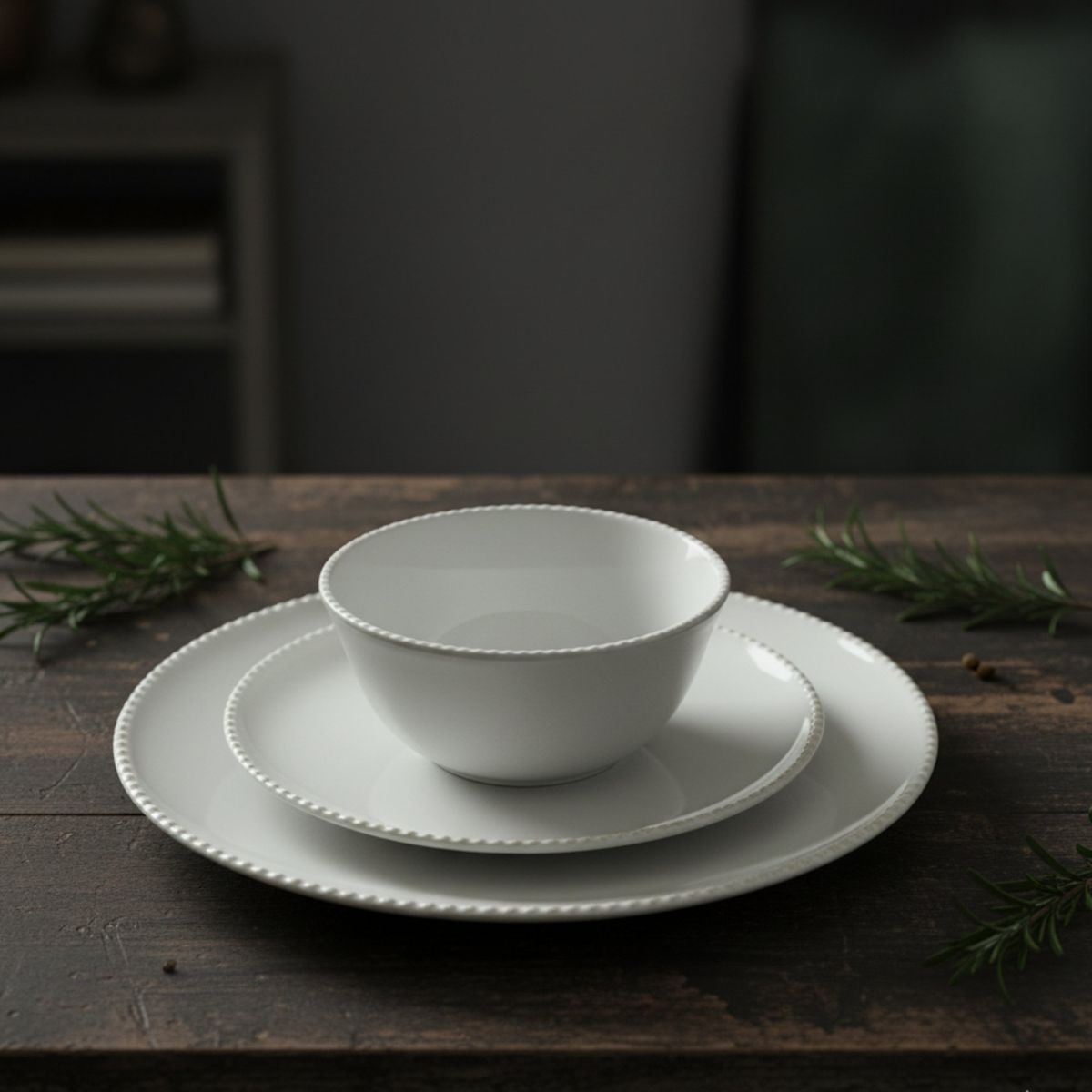 DECO EXPRESS - Juego De Vajilla 18 piezas Loza Cerámica Oxford