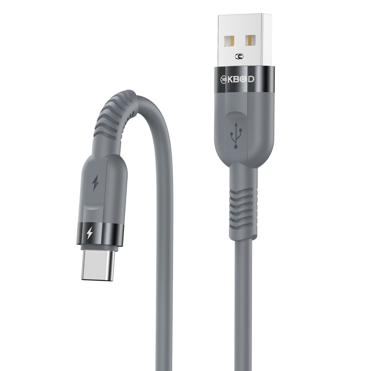 KBOD - Cable Para Carga y Datos Usb Tipo C Kbod Cbo67 1 Metro 12W Gris