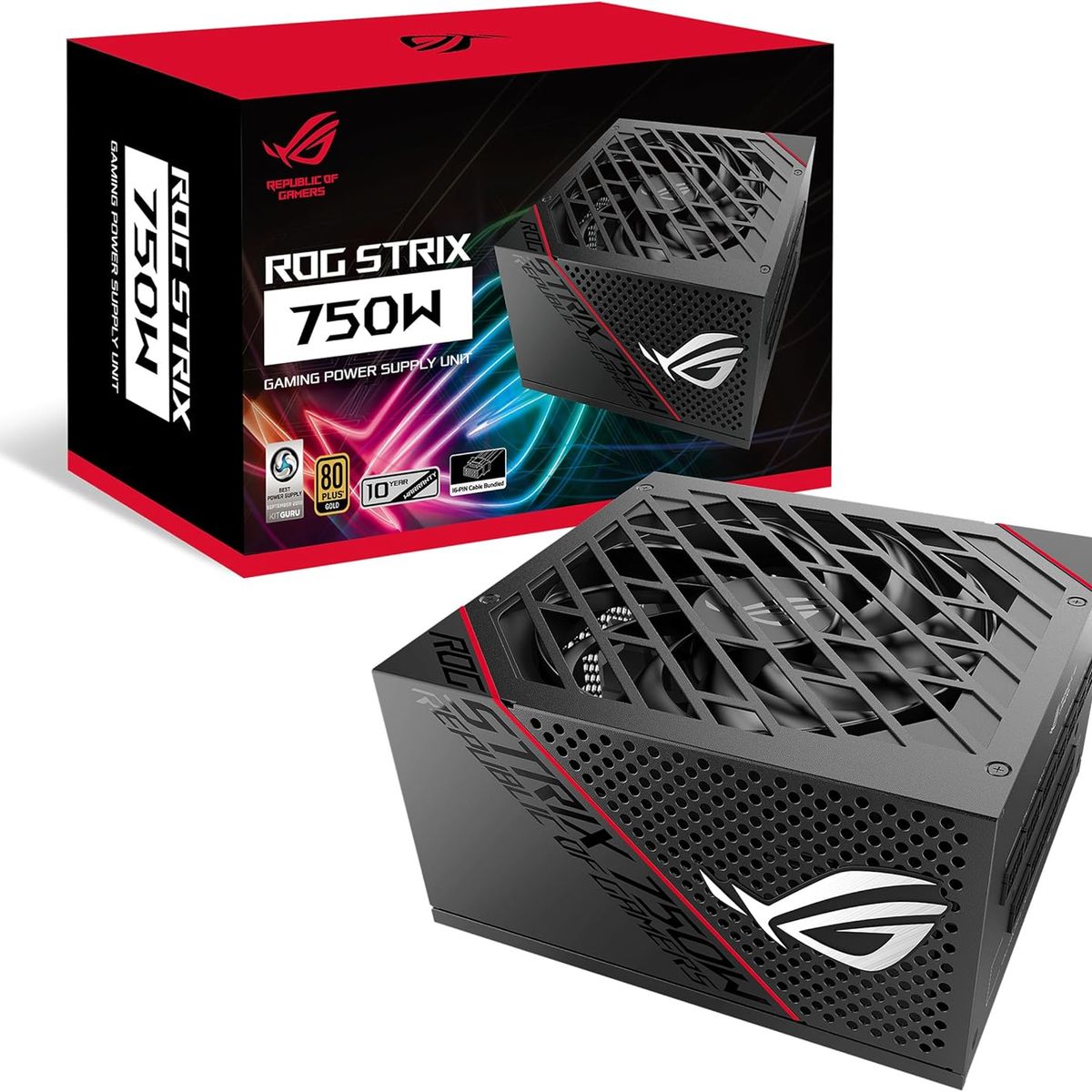 ASUS - Fuente de Poder ASUS Rog Strix 750W Certificada 80+ Gold Modular ATX