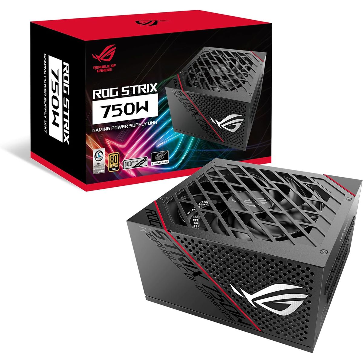 ASUS - Fuente de Poder ASUS Rog Strix 750W Certificada 80+ Gold Modular ATX