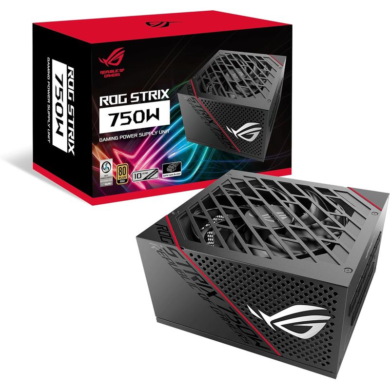 ASUS - Fuente de Poder ASUS Rog Strix 750W Certificada 80+ Gold Modular ATX