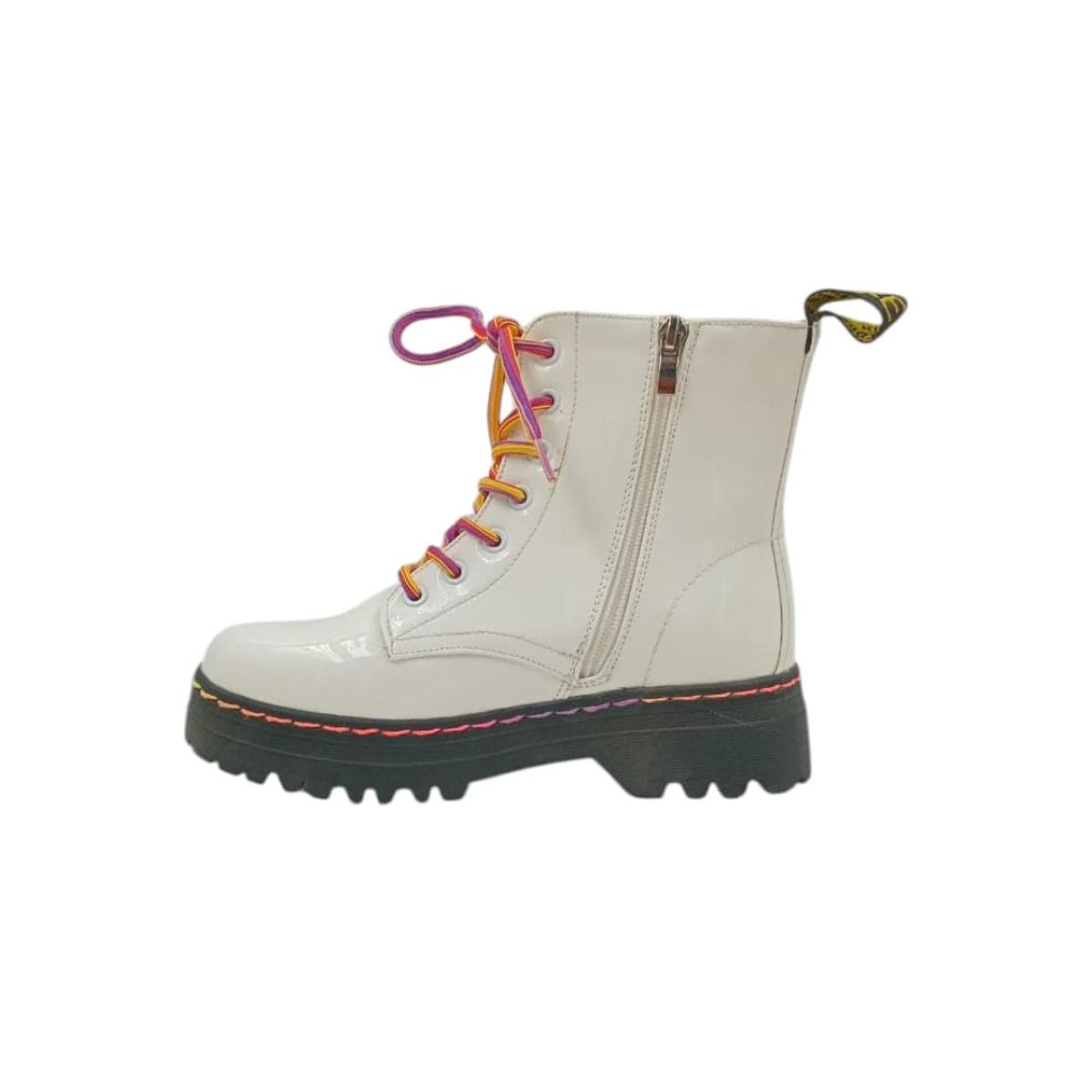 HERIEL - Botín Blanco Charol Mujer