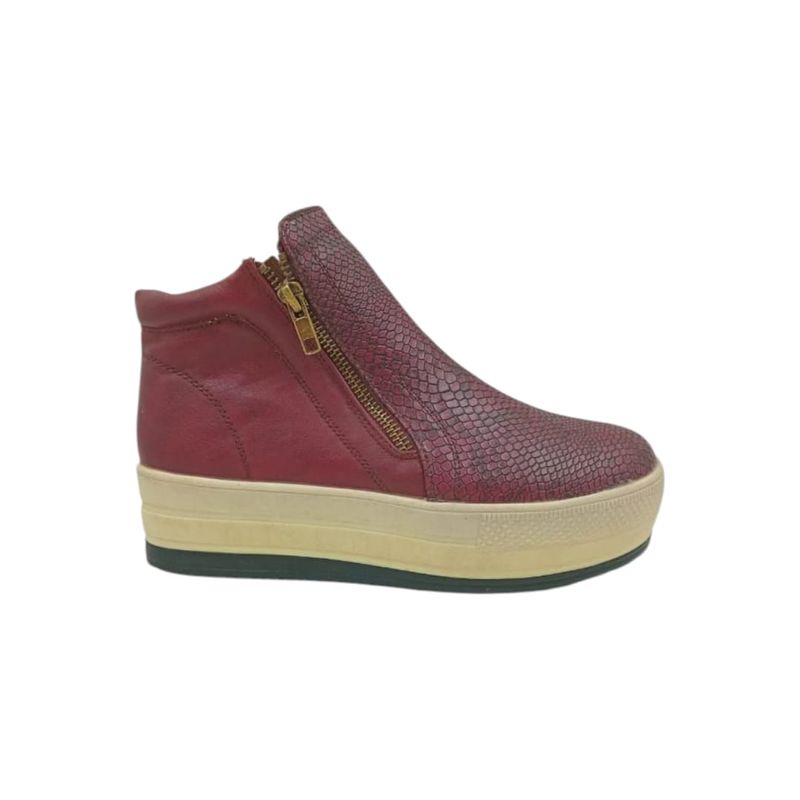 HERIEL - Zapatilla Burdeos Plataforma
