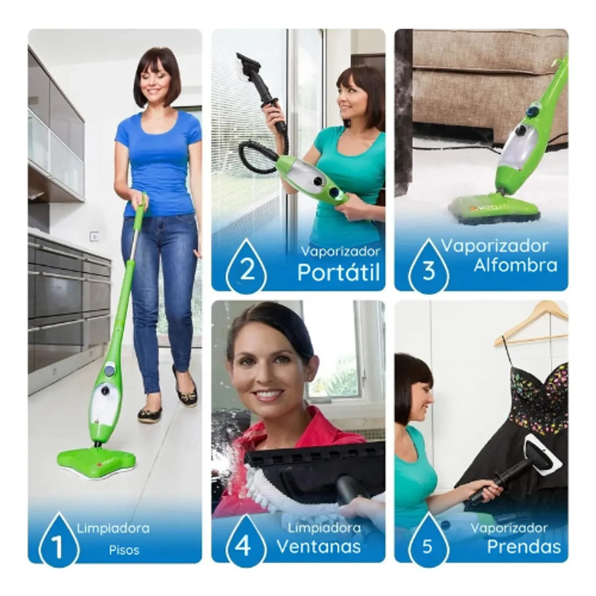 MOVI - Mopa a Vapor con Set de Accesorios