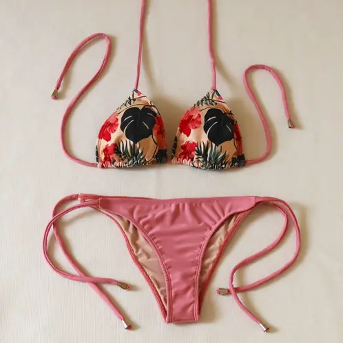 CREA PRINT - Sexy Bikini de mujer con Top Triángulo y Bottoms con tiras