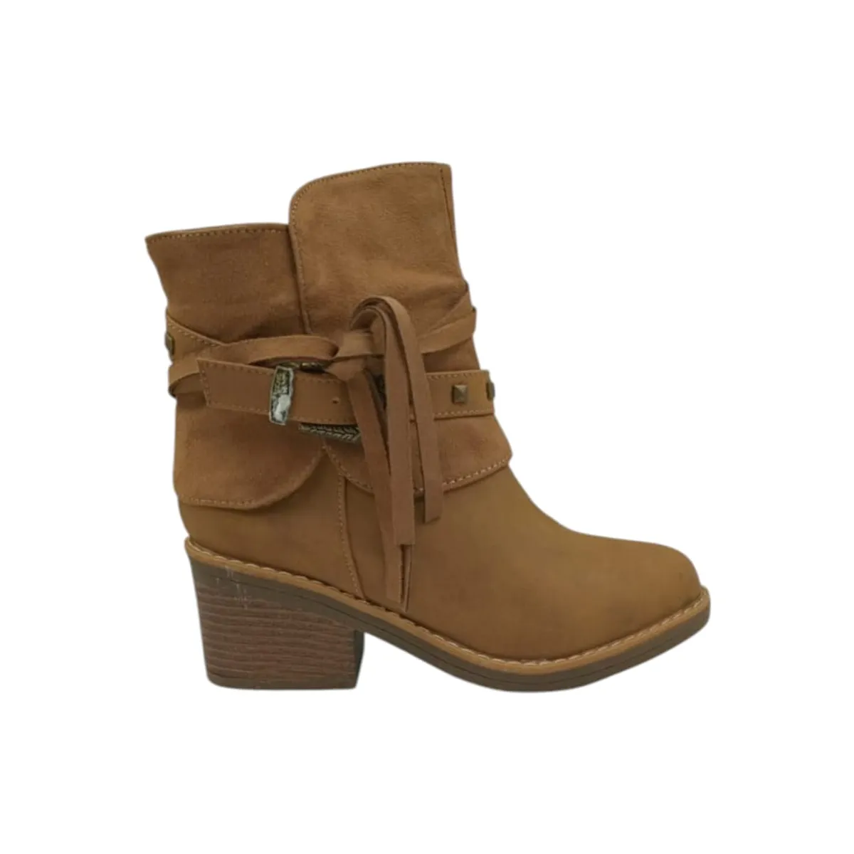 HERIEL - Bota Café Gamuza Mujer