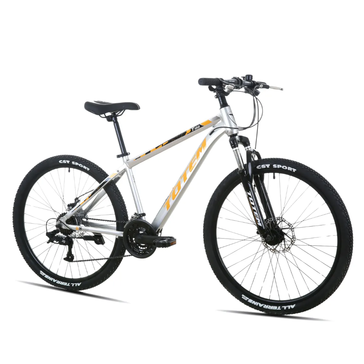 TOTEM - BICICLETA TOTEM MTB ARO 26  MODELO T100 COLOR PLATEADO
