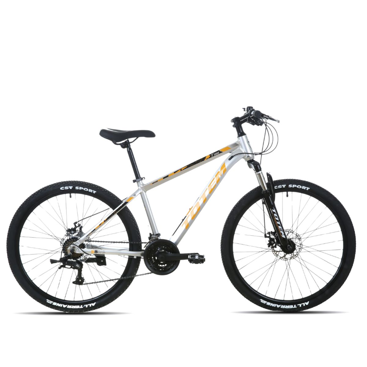 TOTEM - BICICLETA TOTEM MTB ARO 26  MODELO T100 COLOR PLATEADO