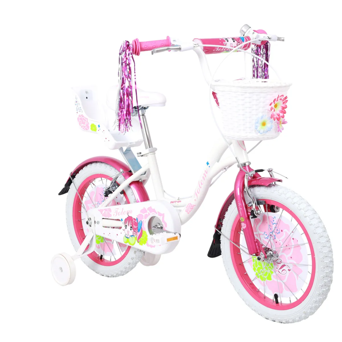 TOTEM - BICICLETA TOTEM INFANTIL  ARO 16 PRETTY GIRL COLOR BLANCO