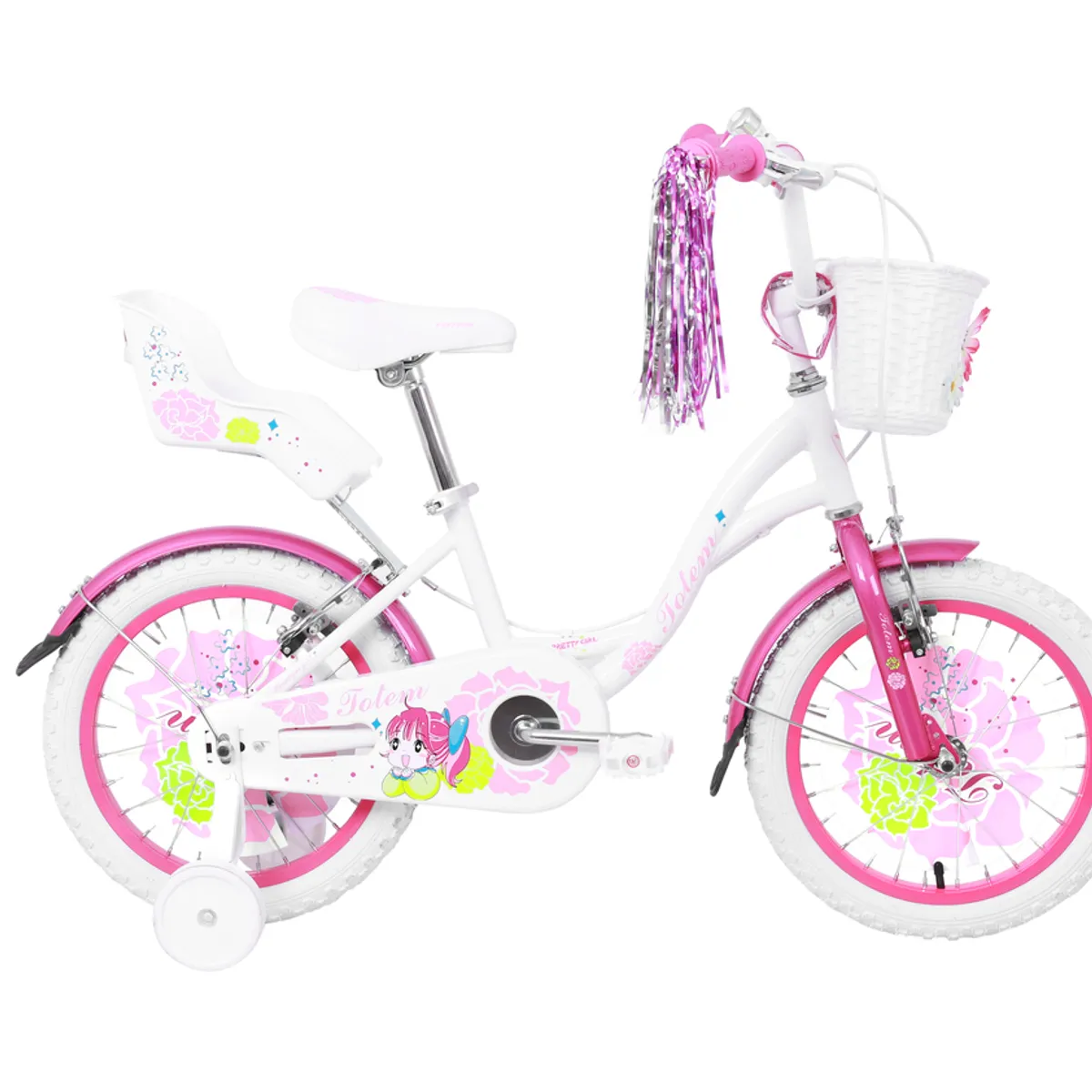 TOTEM - BICICLETA TOTEM INFANTIL  ARO 16 PRETTY GIRL COLOR BLANCO