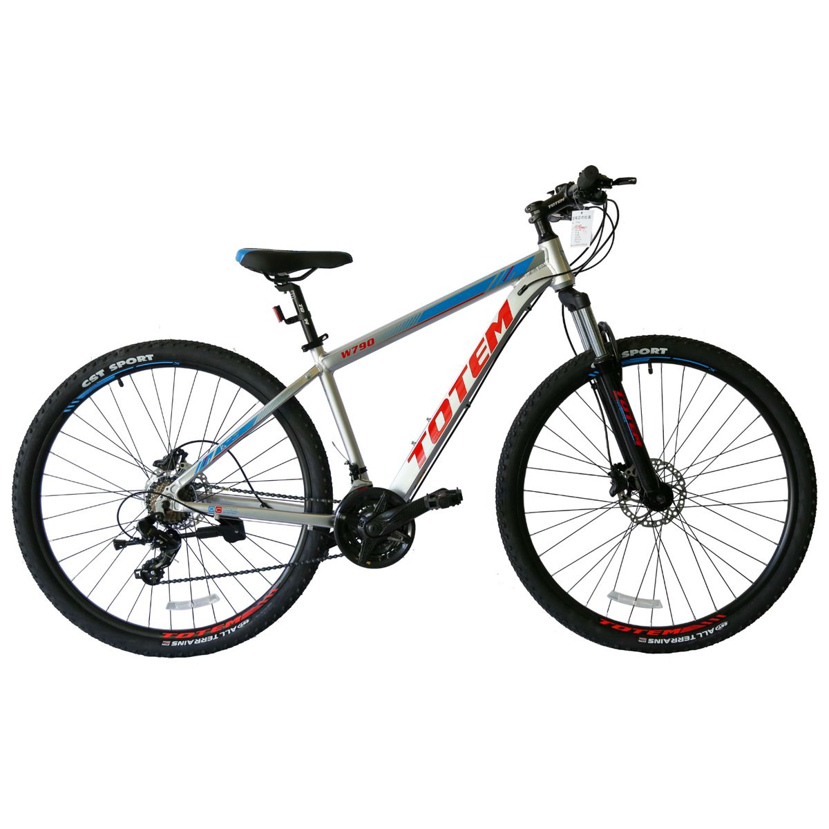 TOTEM - BICICLETA TOTEM MTB ARO 27.5*19 MOD W790 PLATEADO