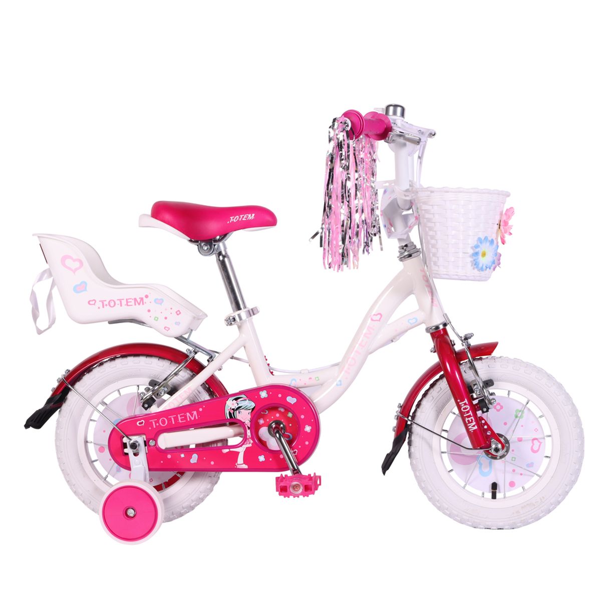 TOTEM - BICICLETA TOTEM INFANTIL ARO 12 PRETTY GIRL COLOR BLANCO