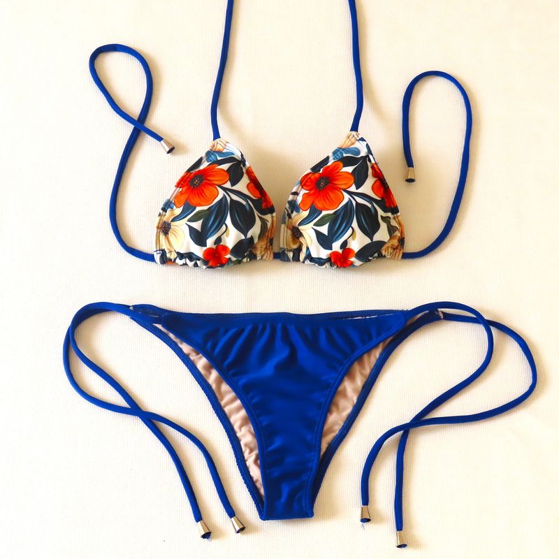 CREA PRINT - Sexy Bikini  de mujer con Top Triángulo y Bottoms con tiras