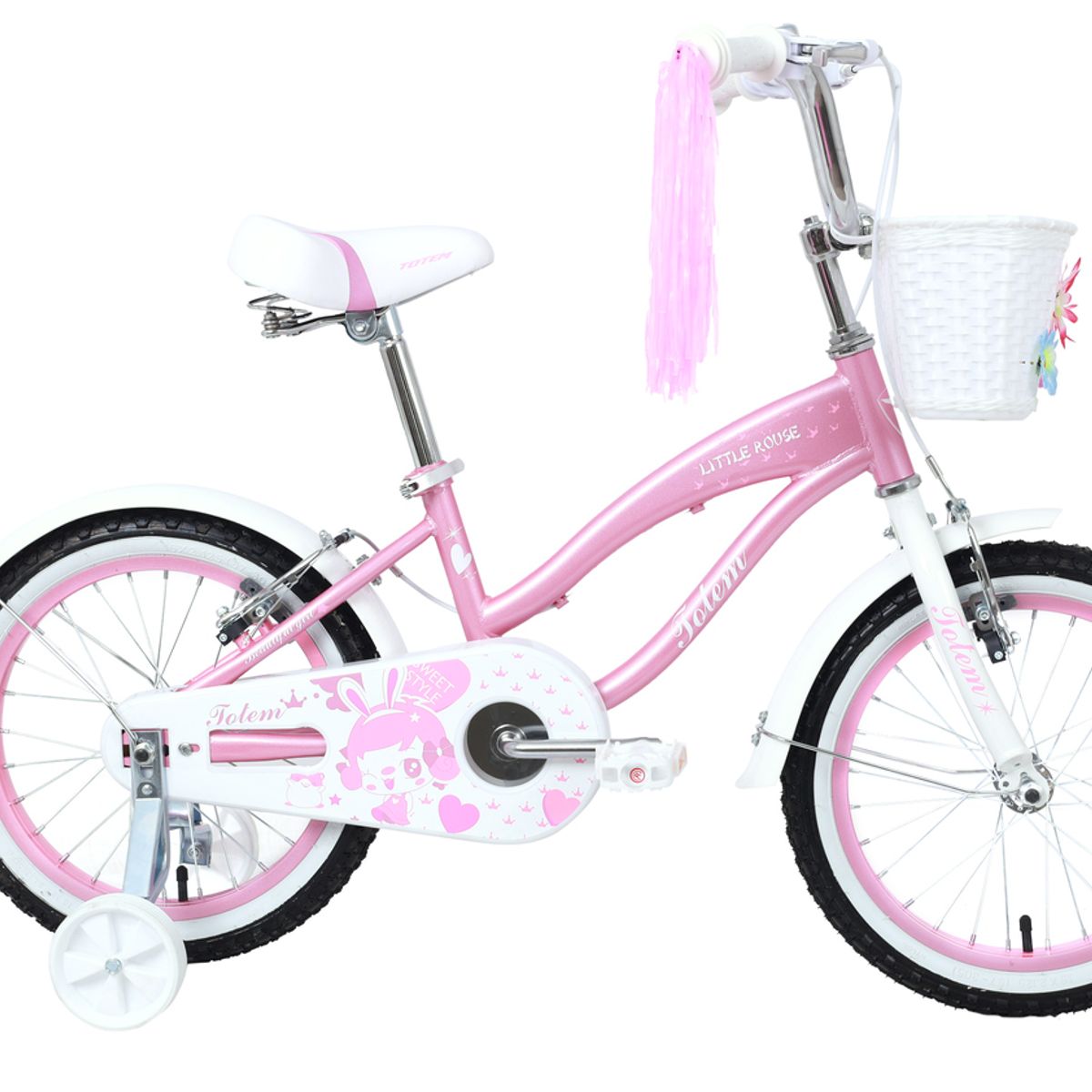 TOTEM - BICICLETA TOTEM INFANTIL ARO 16 LITTLE ROUSE COLOR ROSADO