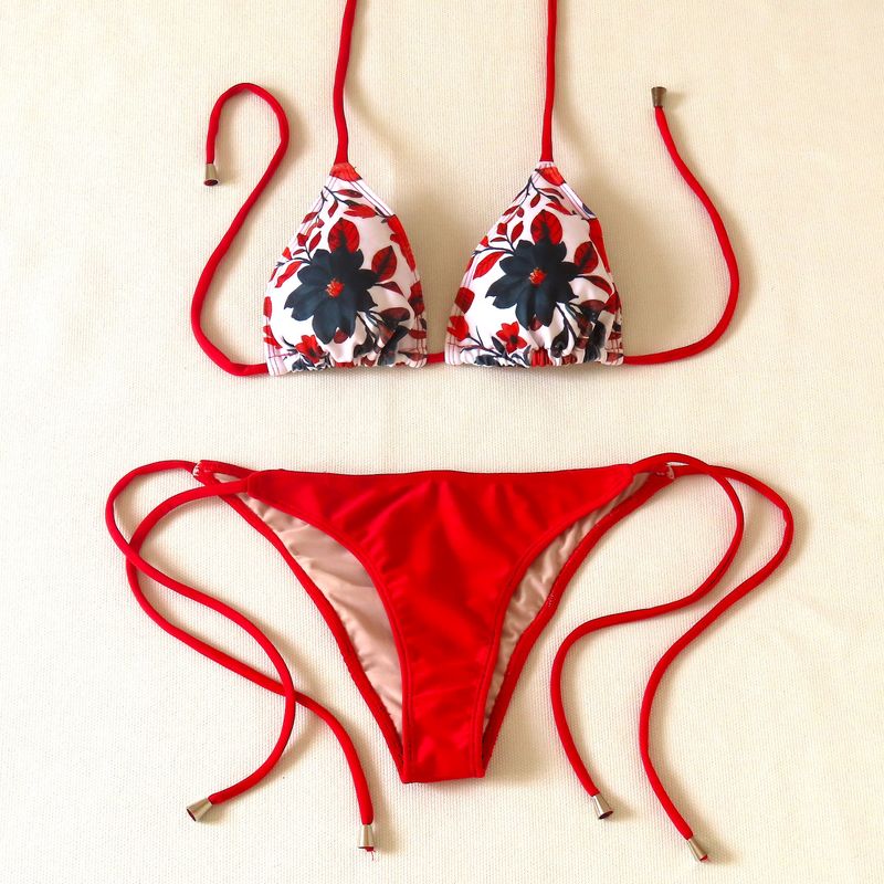 CREA PRINT - Sexy Bikini  de mujer con Top Triángulo y Bottoms con tiras