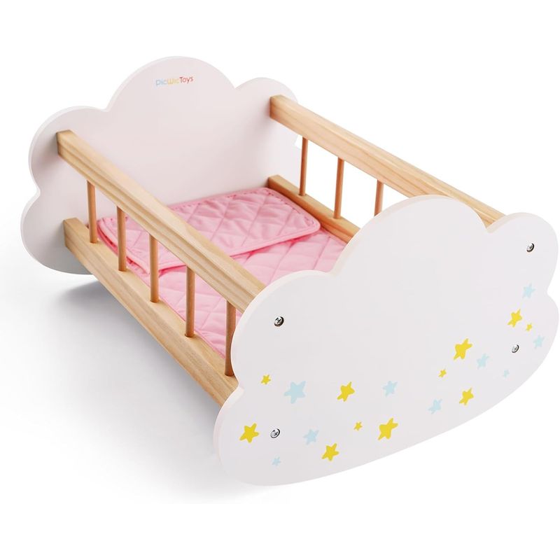 GENERICO - Cuna Para Muñecas Nube De Madera
