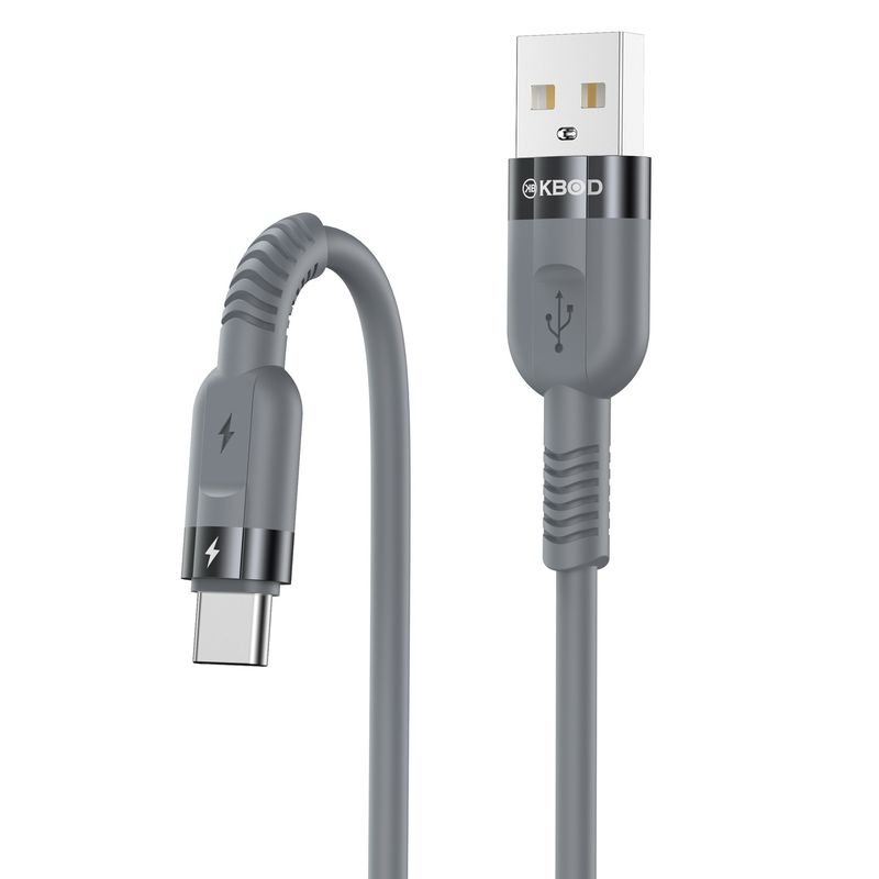 KBOD - Cable Para Carga y Datos Usb Tipo C Kbod Cbo68 2 Metros 12W Gris