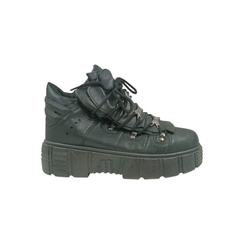 HERIEL - Zapatilla Negra Plataforma Mujer