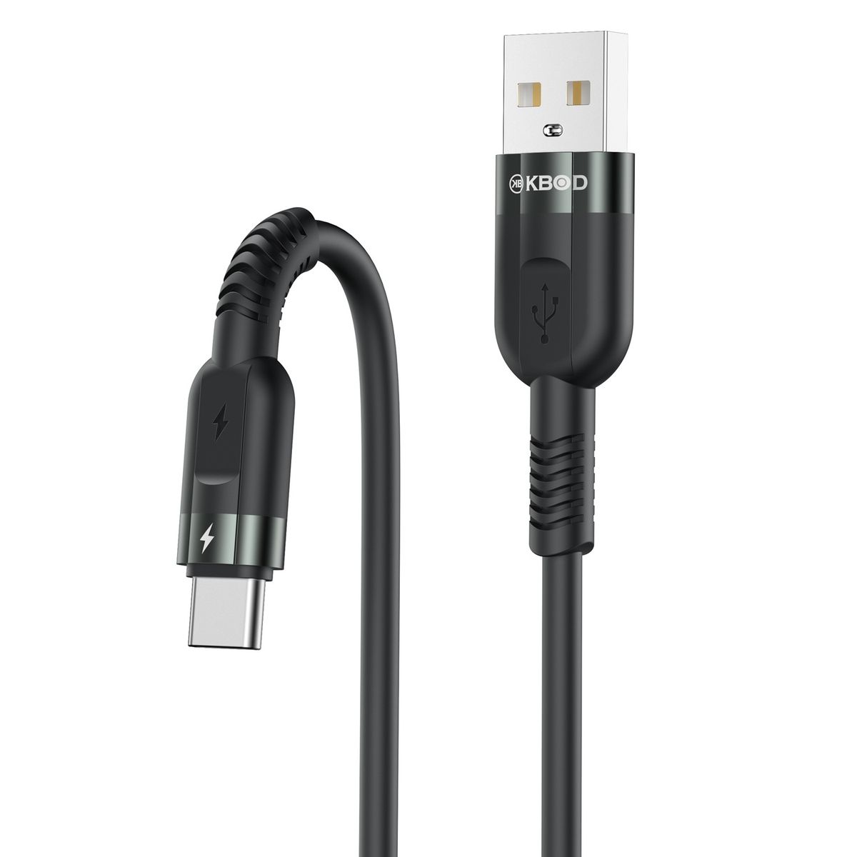KBOD - Cable Para Carga y Datos Usb Tipo C Kbod Cbo68 2 Metros 12W Negro