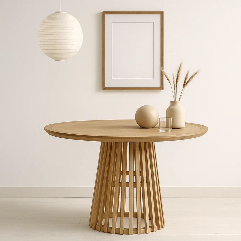 PANDALINO - Mesa Redonda Konna D120 cm - Madera Natural