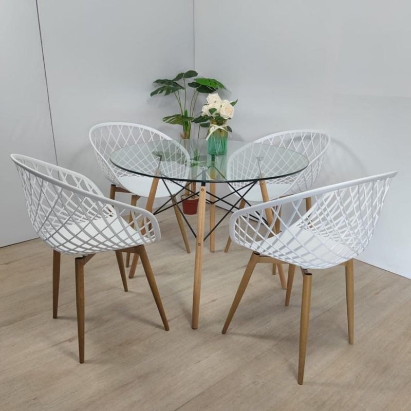 CORI CORI - Pack 4 Butaca Sitial Mesh Blanco