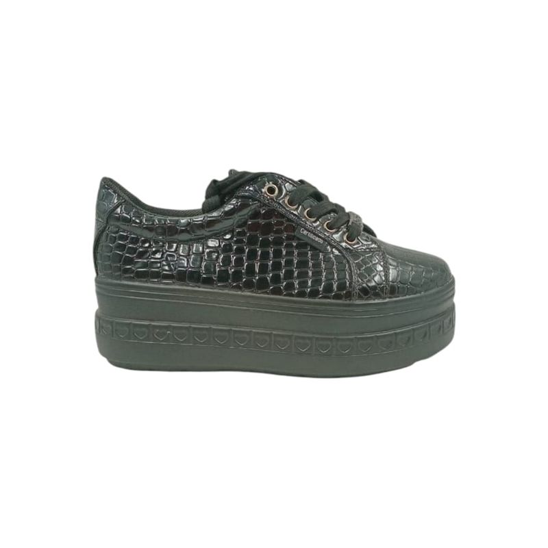 HERIEL - Zapatilla Negra Plataforma Mujer