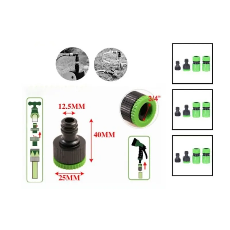 GENERICO - Conector Manguera 12 Para Jardin