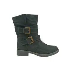 HERIEL - Bota Negra Taco Bajo Mujer