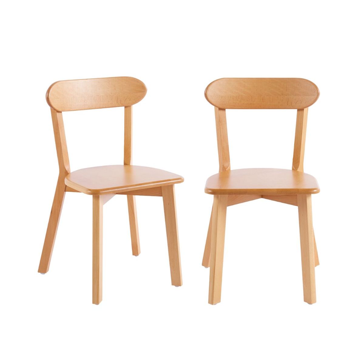 HABITA2 CHILE - Pack 2 Silla Fresno de Madera  - Natural