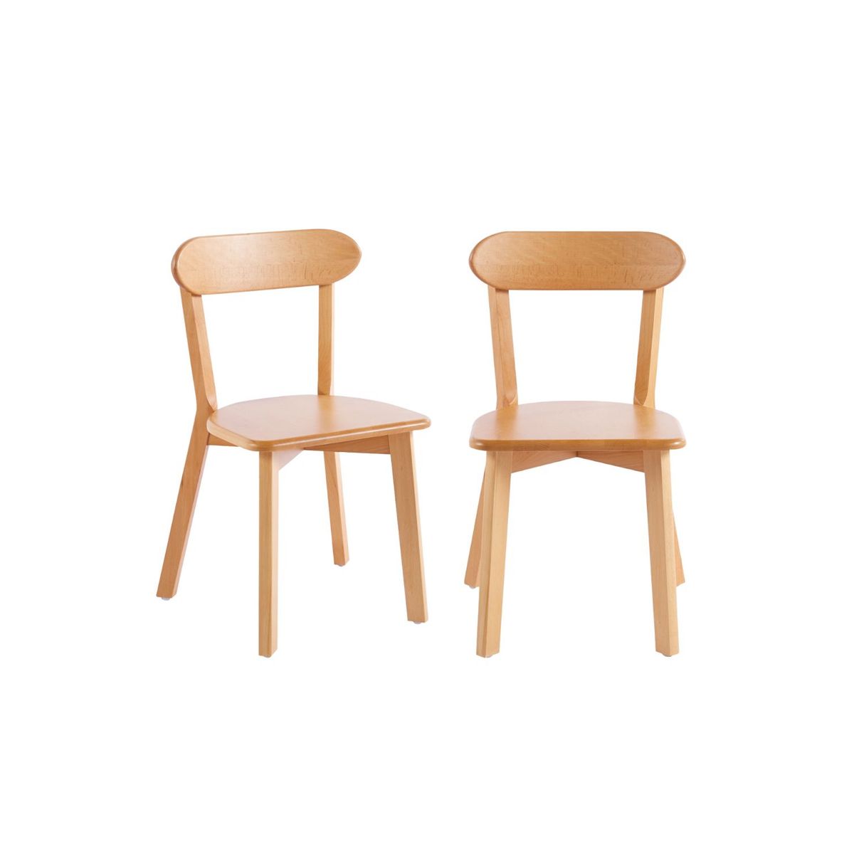 HABITA2 CHILE - Pack 2 Silla Fresno de Madera  - Natural