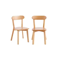 HABITA2 CHILE - Pack 2 Silla Fresno de Madera - Natural