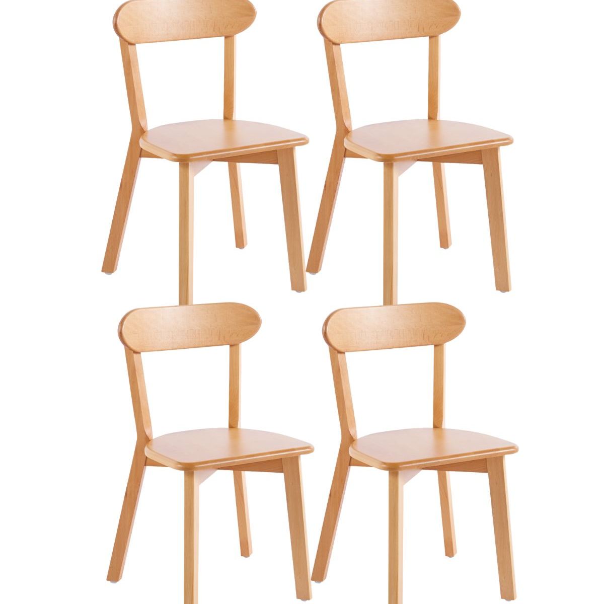 HABITA2 CHILE - Pack 4 Silla Fresno de Madera  - Natural