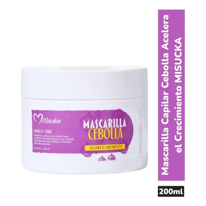 GENERICO - Mascarilla para el cabello de Cebolla Jengibre y Romero Misucka 200ml