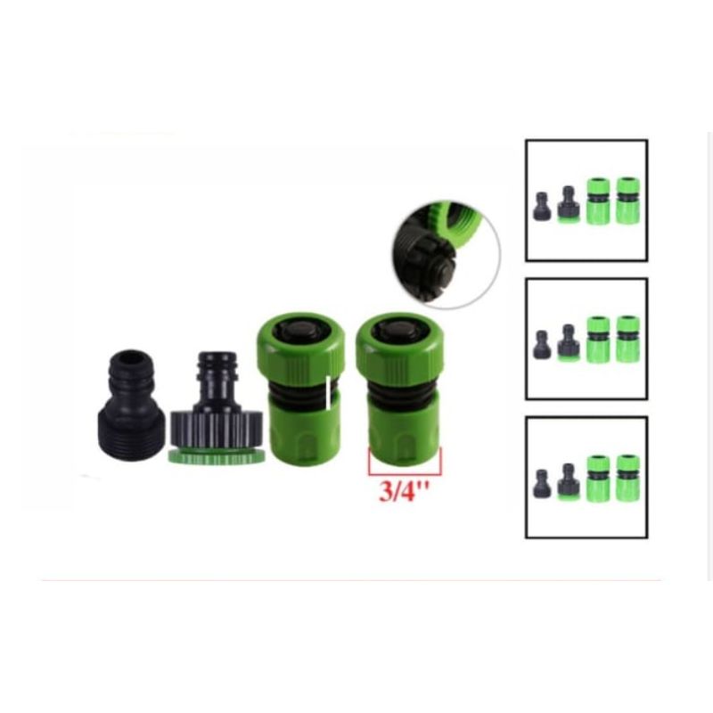 GENERICO - Conector Manguera 3/4 Para Jardin