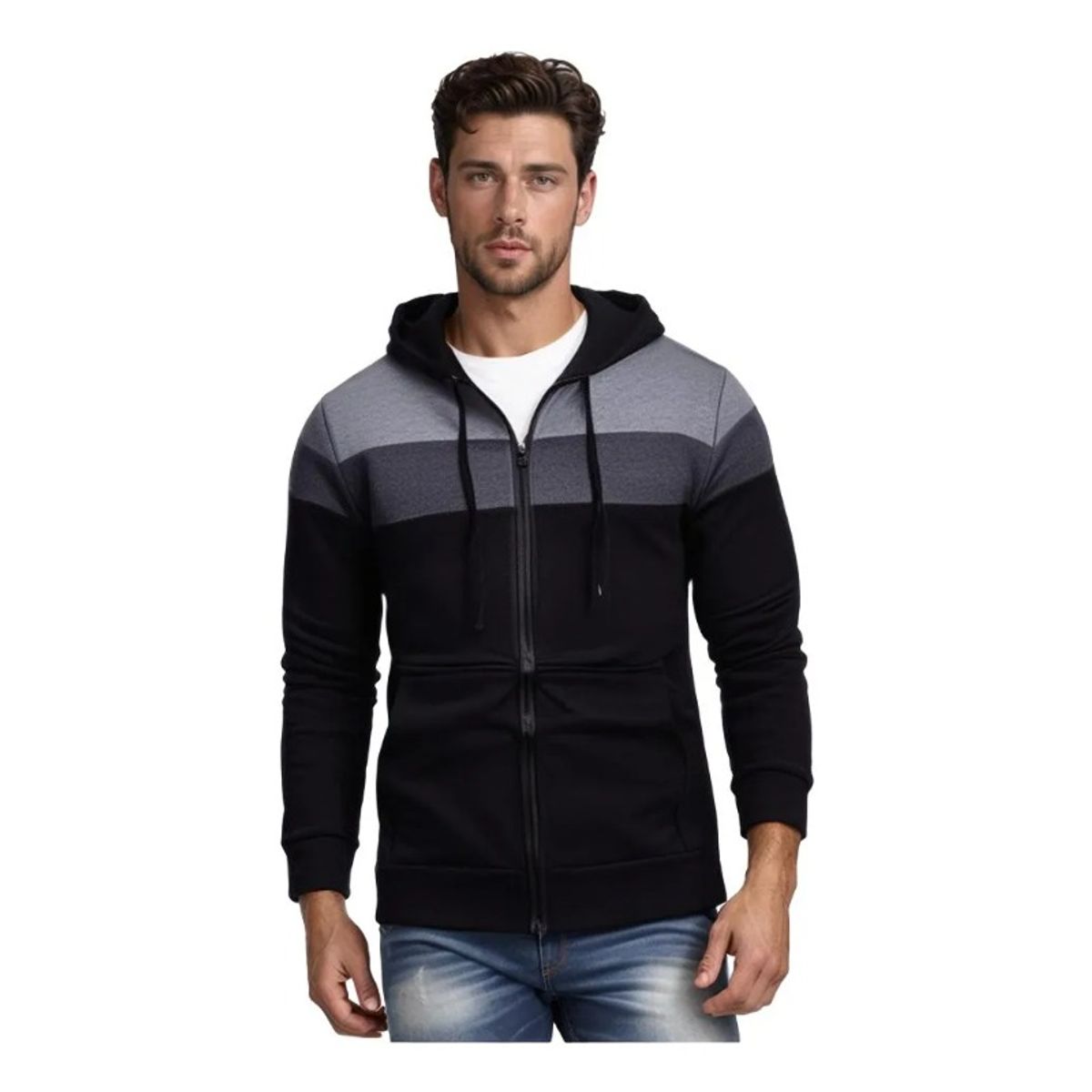 GIOIO - Sudadera Hombre Con Capucha De Calidad Con Cierre Hoodie