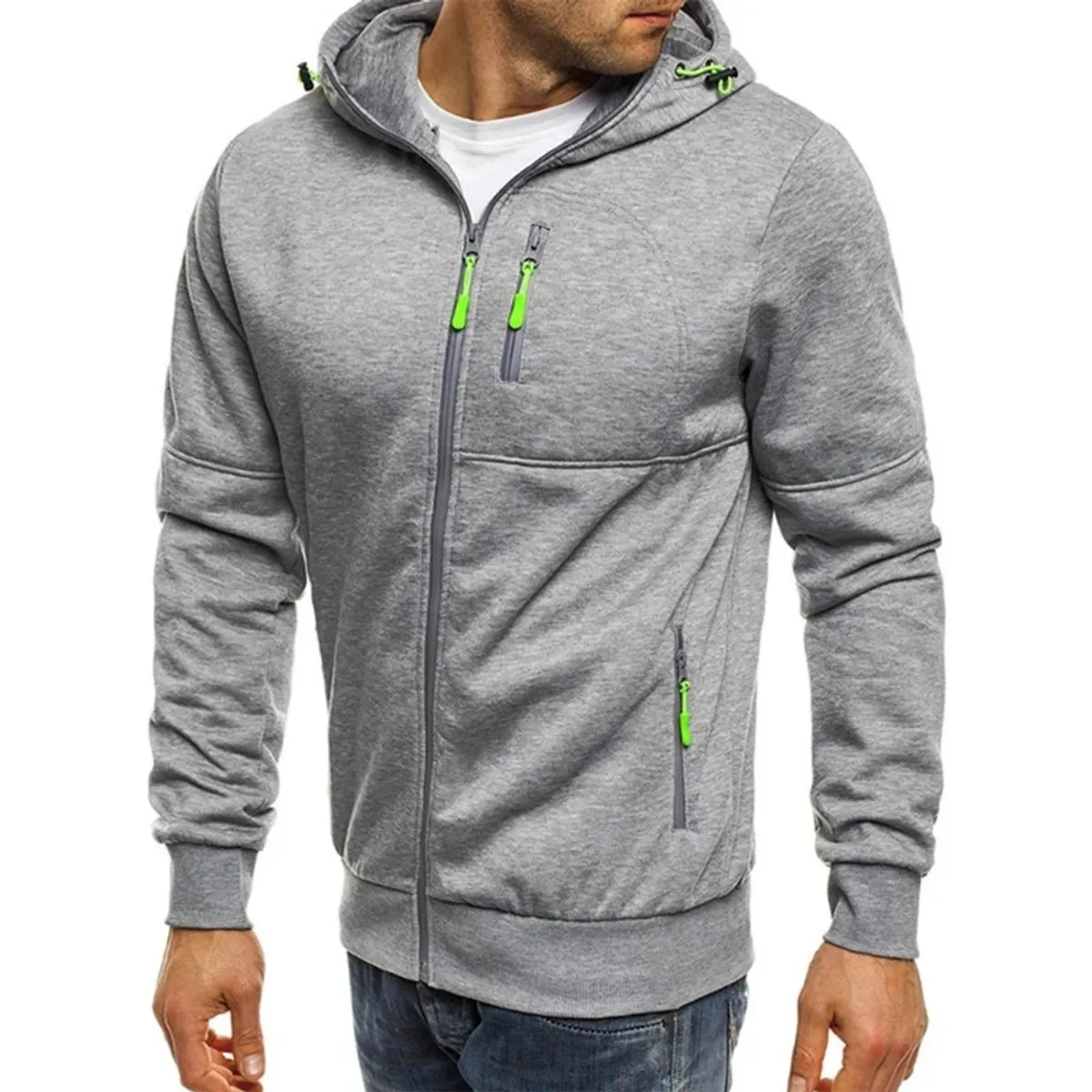 GIOIO - Sudadera Con Capucha Para Hombre Con Cierre Premium