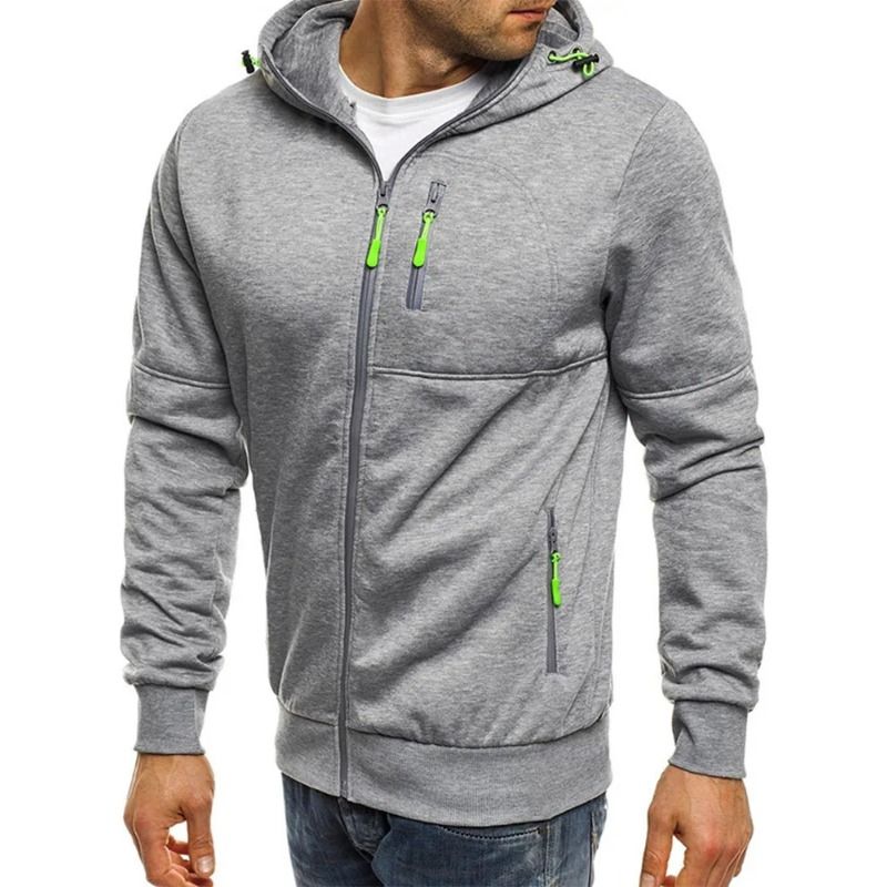 GIOIO - Sudadera Con Capucha Para Hombre Con Cierre Premium