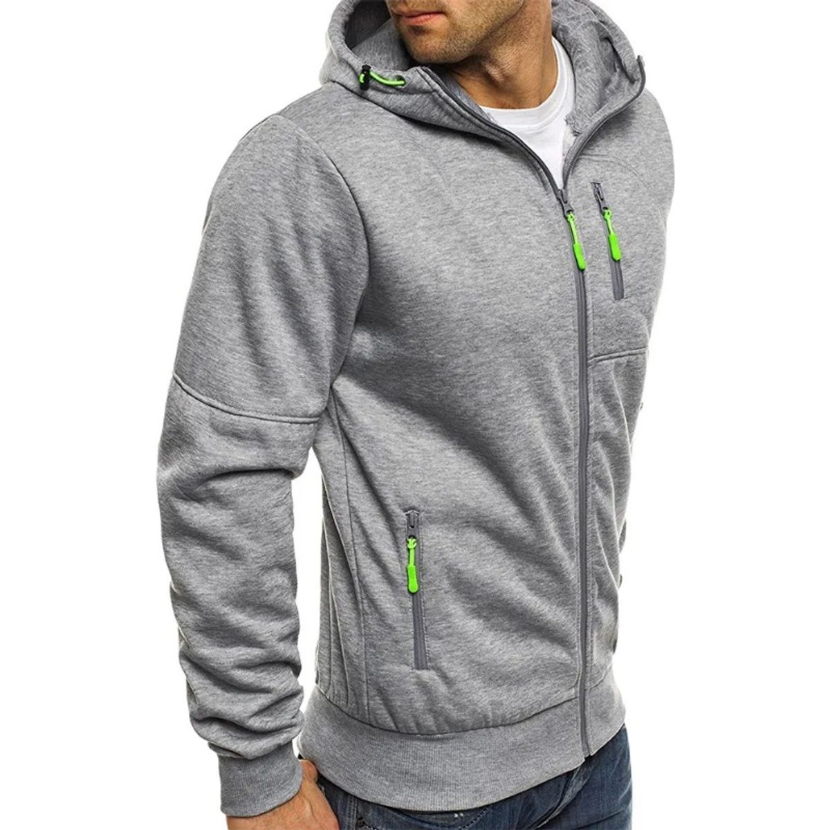 GIOIO - Sudadera Con Capucha Para Hombre Con Cierre Premium