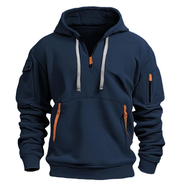 GIOIO - Chamarra De Sudadera Multibolsillos Ligera Caqui Para Hombre