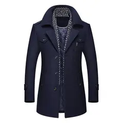 GIOIO - Abrigo Hombre Casual Delgado Y Cálido De Lana Moda Gabardina