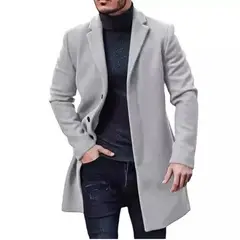 GIOIO - Gabardina Hombre Mezcla Lana Mediano Clásico Ligero Edición Limitada​